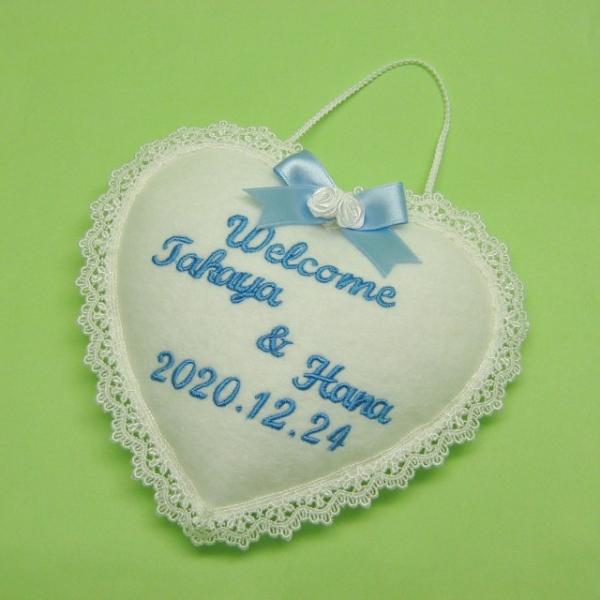 ウェルカムドール ウェルカムボード　ウェルカムミニハート 刺繍入り