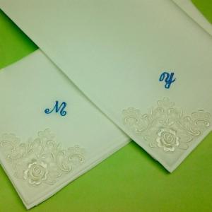 送料無料 花嫁ハンカチ 結婚式 ブライダル ウェディングハンカチセットb イニシャル入り ペア S 35 サムシングフォー Yahoo 店 通販 Yahoo ショッピング