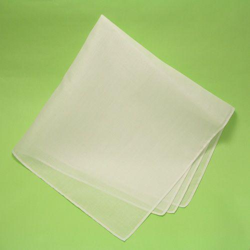 白ハンカチ メンズ レディース 薄手 無地 綿ローン100%