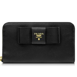 PRADA/プラダ リボンラウンドファスナー長財布 1M0...