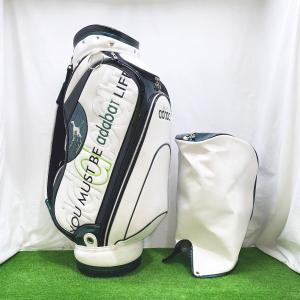 中古 アダバッド カート キャディバッグ 9.5型 ホワイト×グリーン