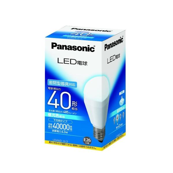 ＜10個セット＞panasonic LED電球　LDA6D-H/2　40形相当　E26口金　下方向タ...