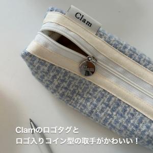 ペンケース clam 韓国 筆箱 ツイード 高...の詳細画像2
