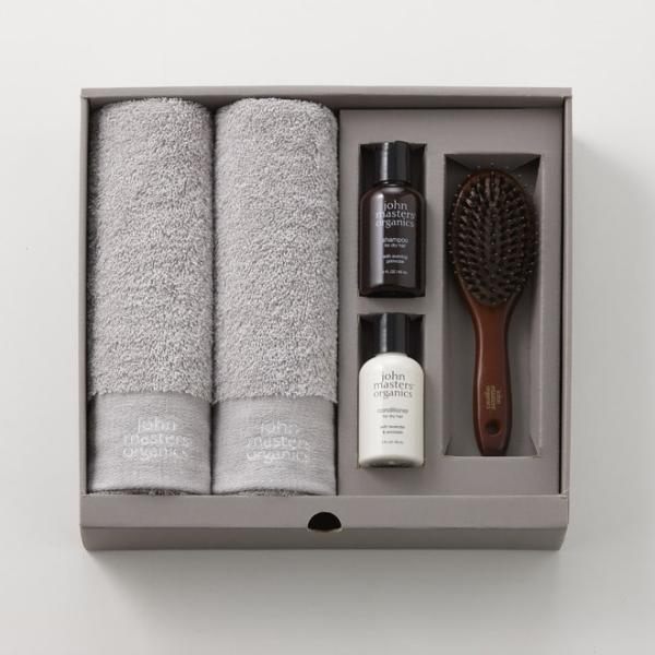 ジョンマスターオーガニック ギフトセット フェイスタオル2枚 シャンプー コンディショナー コンボパ...