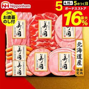 お歳暮 2025 ギフト 歳暮 ハム ウインナー 日本ハム 北海道 プレミアム美ノ国 UKH-38 送料無料 メーカー直送 LTDU