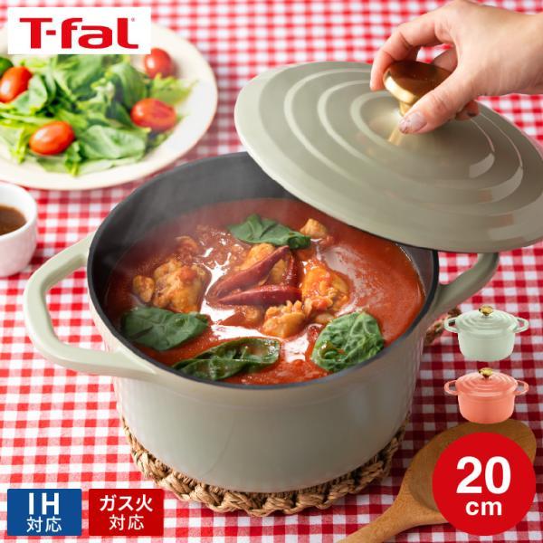 ティファール T-fal キャストライン エアココット IHココット鍋 20cm E26844 E2...