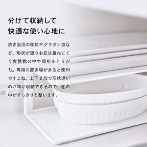 山崎実業 tower 長皿収納ラック2段 タワ...の詳細画像3