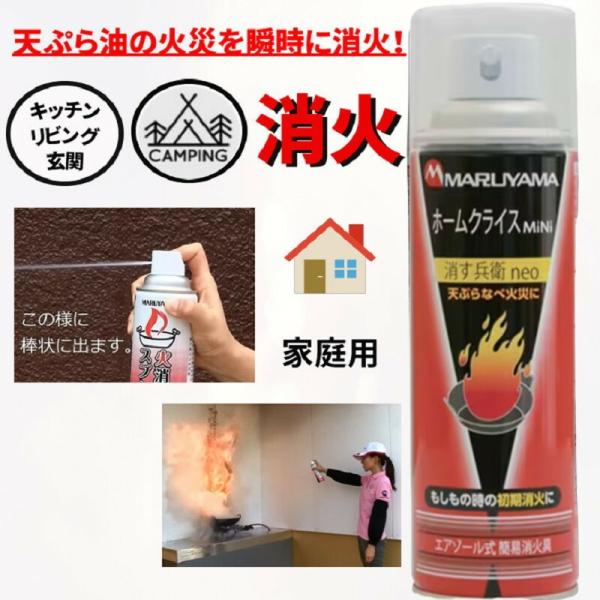 消火スプレー 消火器 消火器スプレー 火消し スプレー 住宅用 家庭用 小型 エアゾール式 消火具 ...
