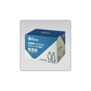 送料無料 水のいらない災害用トイレセットマイレット　S-100お徳用パック100回分そなえ そなえパ...