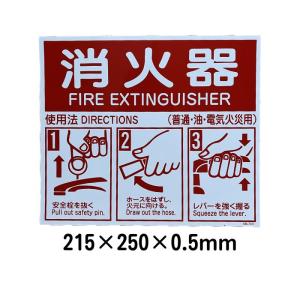 消火器使用法パネル　215×250×0.5mm