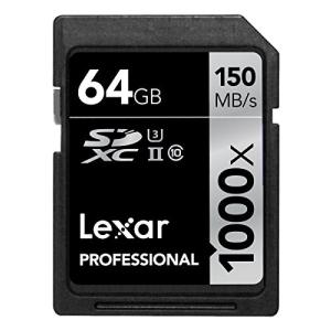 Lexar 64GB SDXCメモリーカード(SDカード) 1000x UHS-II U3 Class10 4K対応 ブラック 米国版 [並行輸入品]