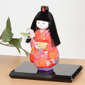 木目込み人形 No.1046-A 【おどけ猫・白赤】 完成品 贈り物 ギフトに