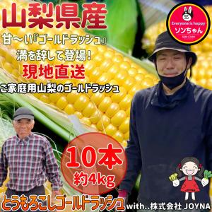 現地直送 【ご自宅用】山梨県産！生でも食べられる甘い『ゴールドラッシュ』満を辞して登場！10本(約4kg/１本380g以上)