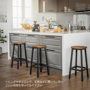 バーチェア 2脚セット 木目調 オシャレ カウ...の詳細画像2