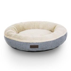 FEANDREA ペットベッド 犬 猫 クッション ふわふわ 洗える 耐噛み 可愛いドーナツ型 中小型犬用 ペットソファ四季用 NPGW55/65