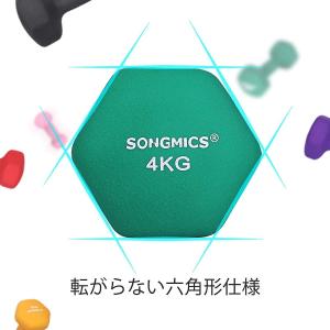 ダンベル 4KG×2個セット 無臭素材 二の腕...の詳細画像1
