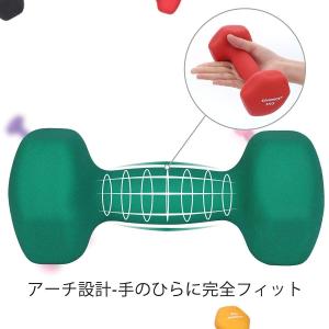 ダンベル 4KG×2個セット 無臭素材 二の腕...の詳細画像2