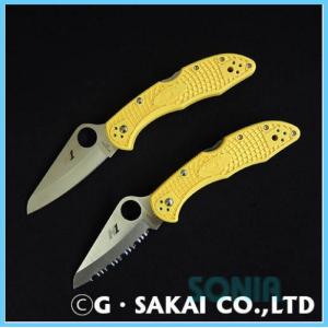 Spyderco（スパイダルコ） 2331 ソルト2 フォルダーナイフ（折りたたみ式） イエロー G.SAKAI ジー・サカイ ダイビング｜sonia