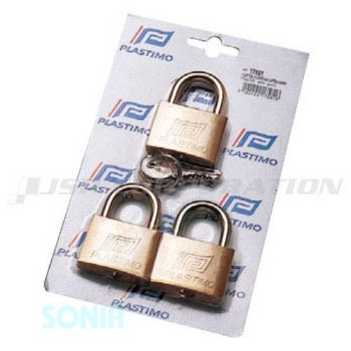 PLASTIMO/R（プラスチモ） KZ-17581 マリンパッドロック 3個セット 幅40mm