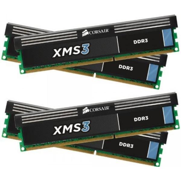 メモリ Corsair XMS3 16GB (4x4GB)  DDR3 1600 MHz (PC3 ...