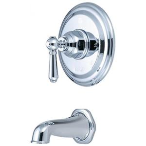 シャワーヘッド Pioneer 4AM200T Single Handle Tub Trim Set, PVD Polished Chrome Finish