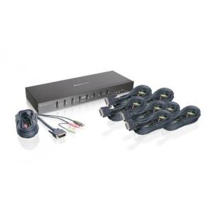 外付け機器 IOGEAR 8-Port Dual Link DVI KVMP Switch KIT ...