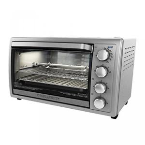 電子ファン Black & Decker Rotisserie Convection Countertop Toaster Oven, Silver TO4314SSD｜sonicmarin