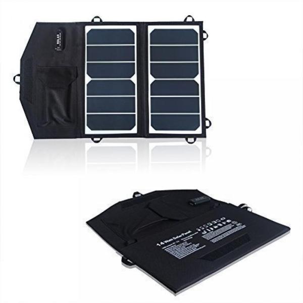 電源 KINGSOLAR 14W 5V Foldable Solar Charger (Black)