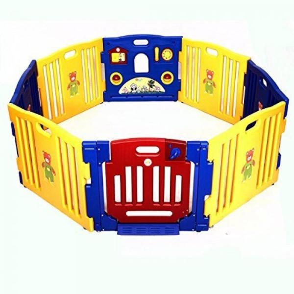 幼児用おもちゃ Baby Playpen Kids 8 Panel Safety Play Cent...