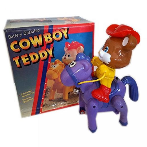 乗り物おもちゃ Vintage Battery Operated &quot;Cowboy Teddy&quot; Fa...