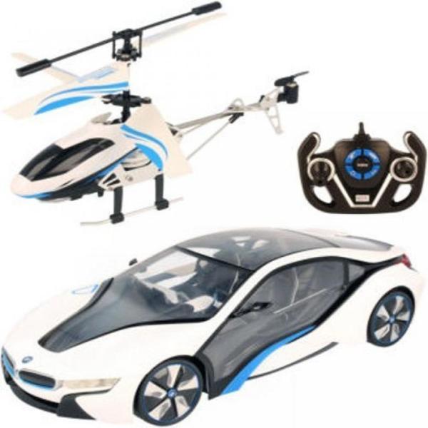 電子おもちゃ Speed Twins BMW i8 Car &amp; Helicopter Radio R...