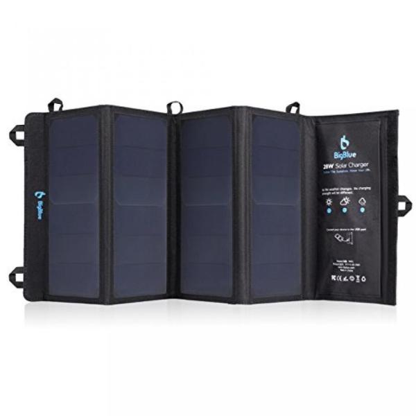 電源 BigBlue 5V 28W Foldable Outdoor Solar Powered C...
