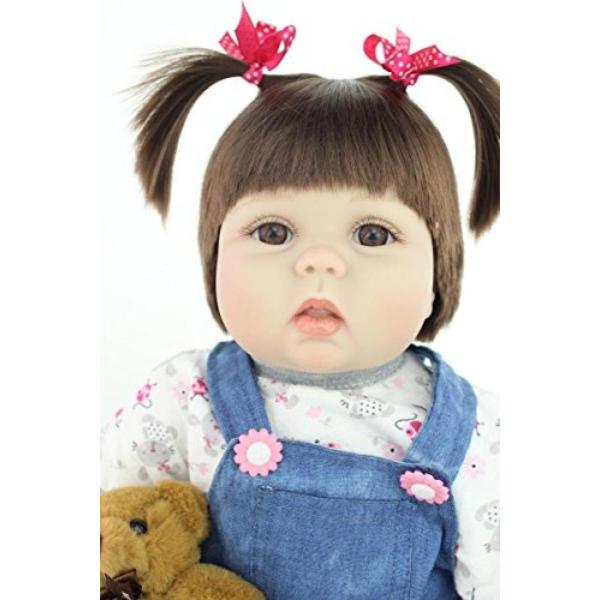 幼児用おもちゃ Reborn Baby Doll Soft Silicone 22inch 55cm...