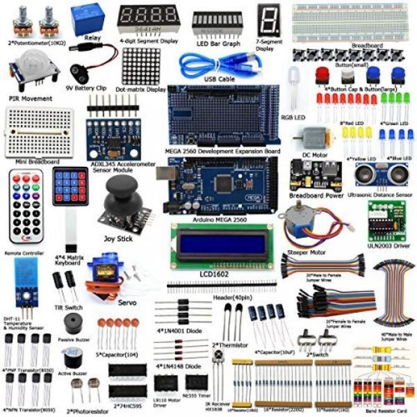 電子おもちゃ Adeept Ultimate Starter Kit for Arduino Meg...