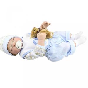 幼児用おもちゃ 2016 New Reborn Baby Dolls Silicone Vinyl Full Body 20 Inch Sleeping Newborn Babies Boy With Mohair Kids Accompany Sleep Toy