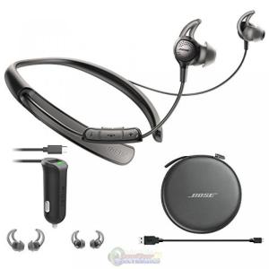 ブルートゥースヘッドホン Bose Quietcontrol 30 Wireless Headphones, Noise Cancelling - Black & Car Charger Bundle