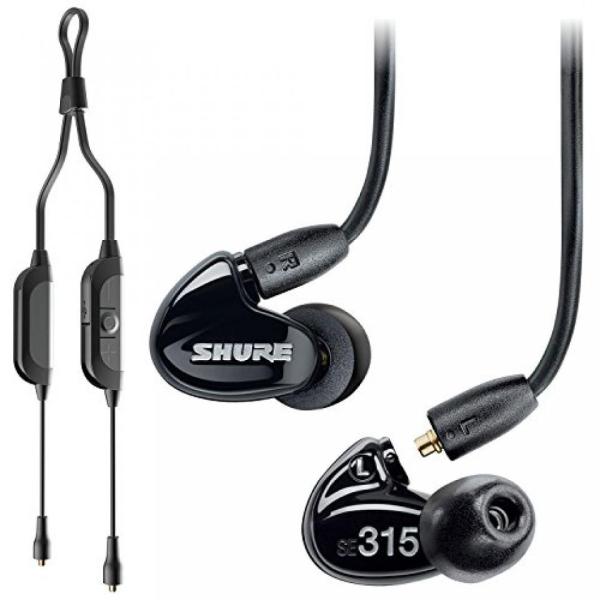 ブルートゥースヘッドホン Shure SE315-BK Sound Isolating Earpho...