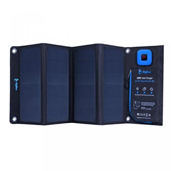 電源 BigBlue New 28W Portable Solar Charger Dual USB...