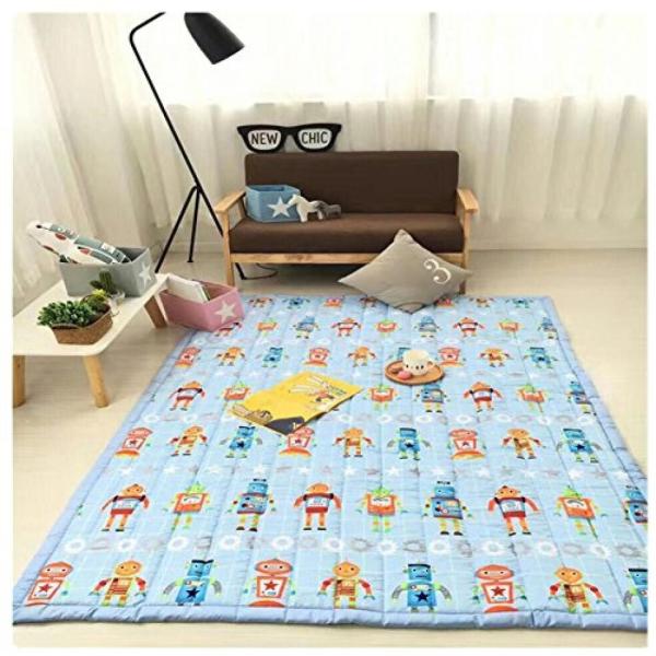 ロボット Kid’s Room Rugs Children Play Mat Baby Crawli...