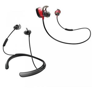 ブルートゥースヘッドホン Bose Bluetooth Headphone Bundle - SoundSport Wireless Pulse Red & QuietControl 30 Black In-ear Headphones