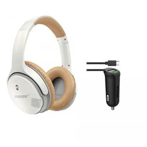 ブルートゥースヘッドホン Bose SoundLink Around-Ear Bluetooth Headphones, White, with iOttie RapidVolt Mini - Micro USB Car Charger