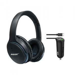 ブルートゥースヘッドホン Bose SoundLink Around-Ear Bluetooth Headphones, Black, with iOttie RapidVolt Mini - Micro USB Car Charger