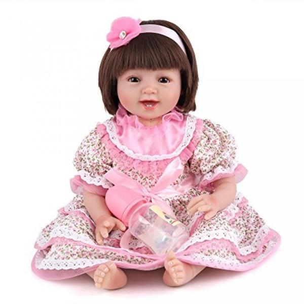 幼児用おもちゃ Reborn Baby Doll Soft Silicone vinyl 22 in...