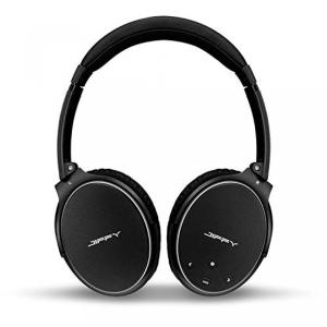 ブルートゥースヘッドホン Active Noise Cancelling Wireless Bluetooth Over-ear Stereo Headphones with Mic for all 3.5mm & Bluetooth device - Black