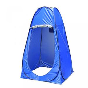 テント HUKOER Privacy Tent Pop-up Shower Tent Portable Camping Toilet Tent, Changing Fitting Room Tent with Window (Blue)