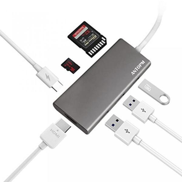 プロジェクター ANTOPM USB-C Hub Multiport Type-C Hub Adap...