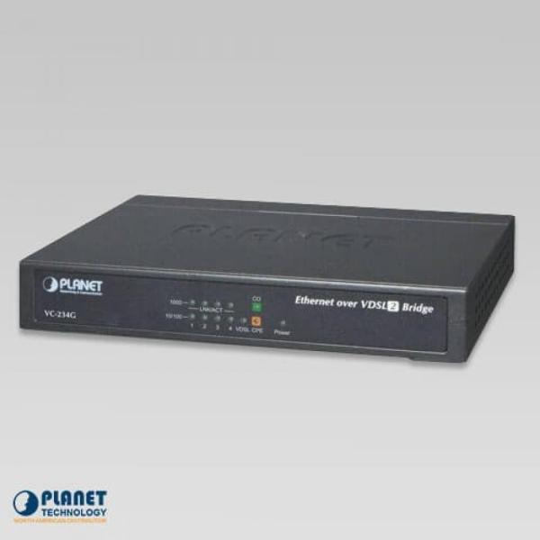 モデム PLANET 4-Port 101001000T Ethernet to VDSL2 Bri...
