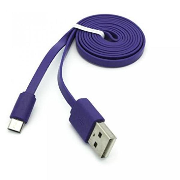 2 in 1 PC Purple 6ft Long USB Cable Charge Power W...