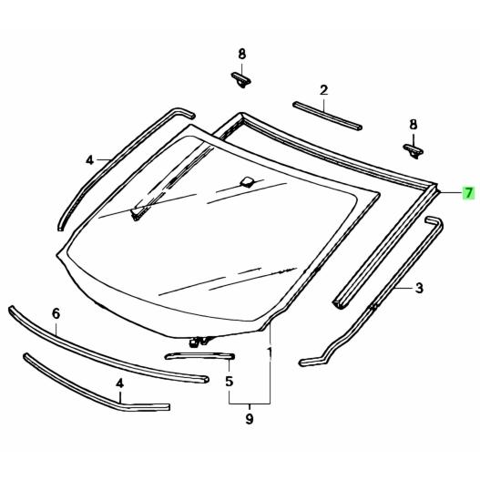 ★ ホンダ 純正 新品  フリード GB3 GB4 GP3 フロントガラスモール フリードスパイク ...