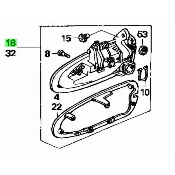 ★ ホンダ 純正 新品  S2000 AP1 右側 フロントドア アウターハンドル シルバーストーン...